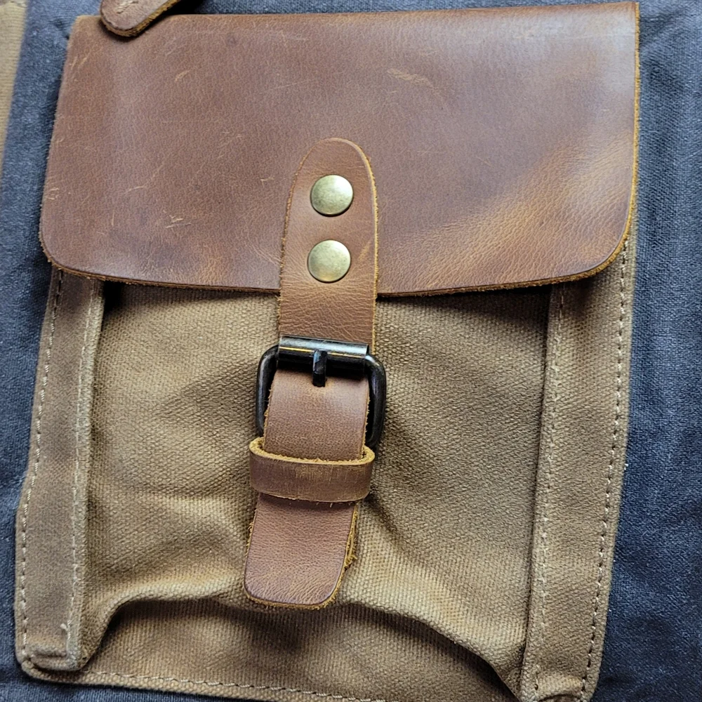 New Hey Vintage Stylish Gray and Brown Men's Bag